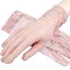 Kvinner Gjennomsiktige Blondehansker Vintage Blomstrete Håndleddshansker Fingerløse Brudehansker for Derby Teselskap Opera Kveld Ball Cosplay