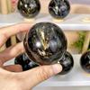1pc Gorgeous Natural Firework Stone Sphere Crystal Carving Gemstone Jewelry Accessory Birthday Gift Party Desktop Decor