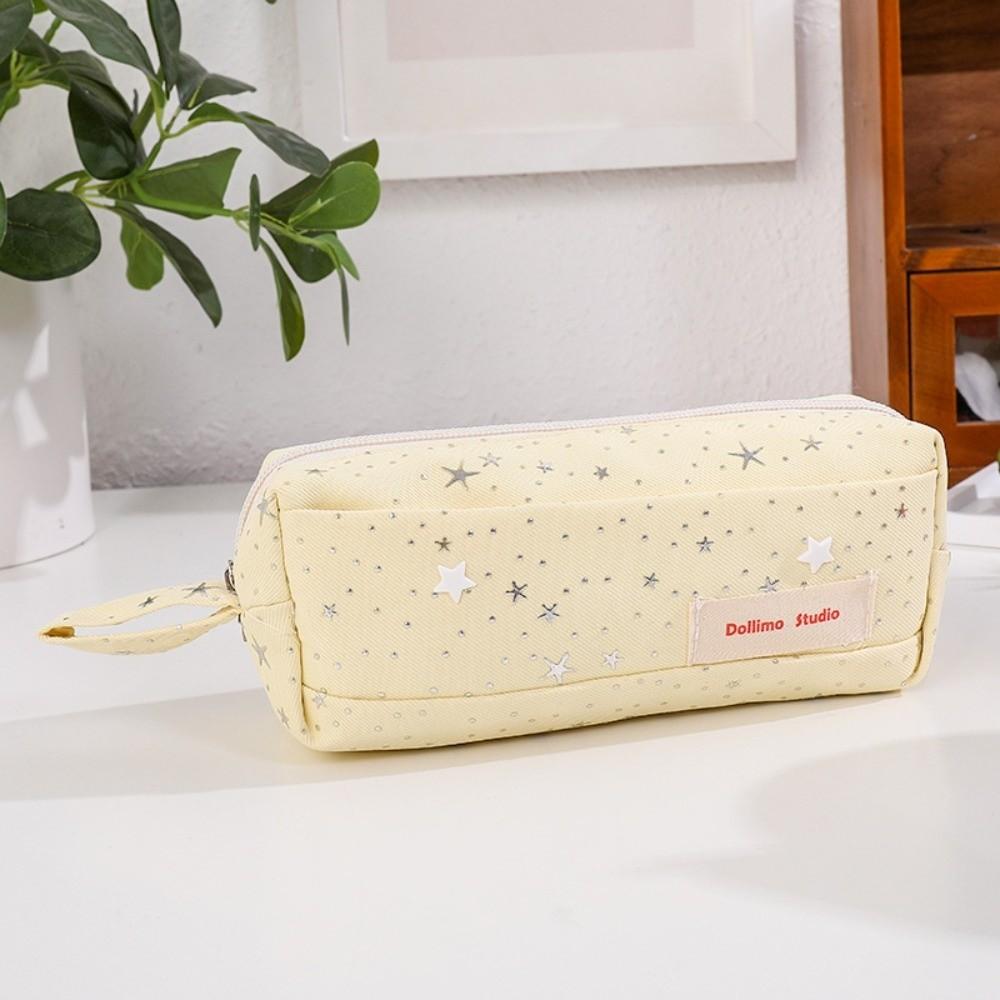 Large Capacity Pencil Case Canvas Stationery Storage Bag Cute Pen Pouch