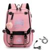 Gradient Print Backpack with Color Block Design, Large Capacity Travel and School Backpack for Men and Women