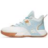 New Anta SpeedRider 2nd Generation Cushioning Anti Slip And Wear Resistant Mid Top Basketball Shoes Men's White Blue Pink 112241615-4