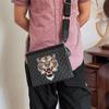 Men's Retro Floral Leather Bag Set: Shoulder, Crossbody, Clutch, Wallet, Backpack