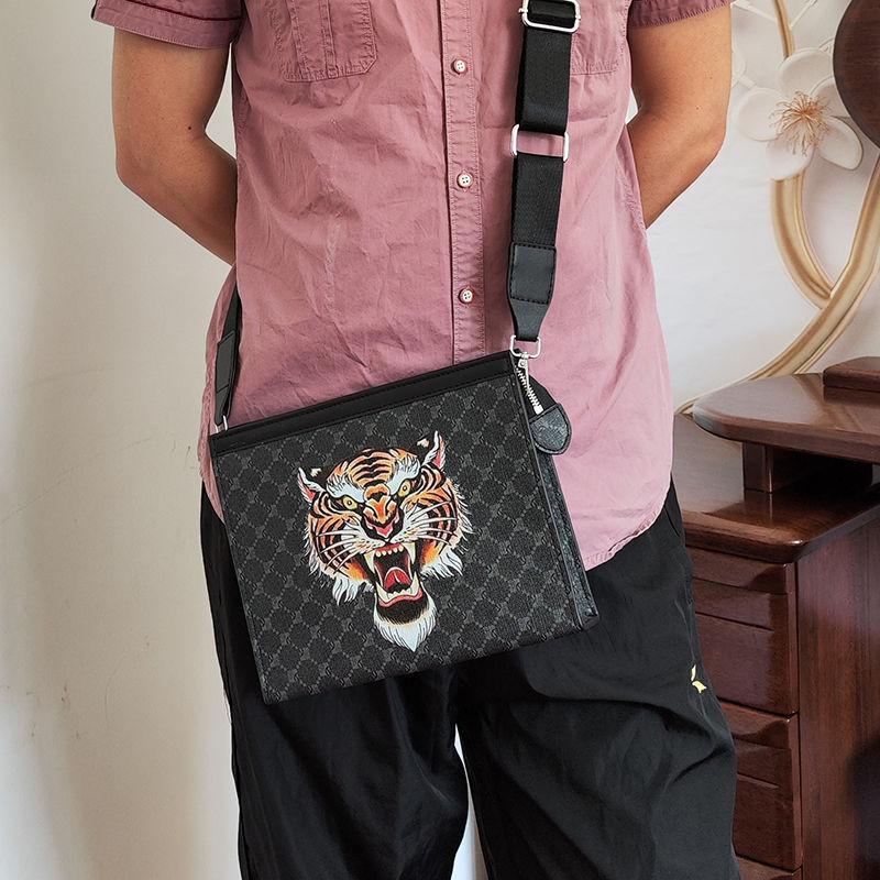 Men's Retro Floral Leather Bag Set: Shoulder, Crossbody, Clutch, Wallet, Backpack