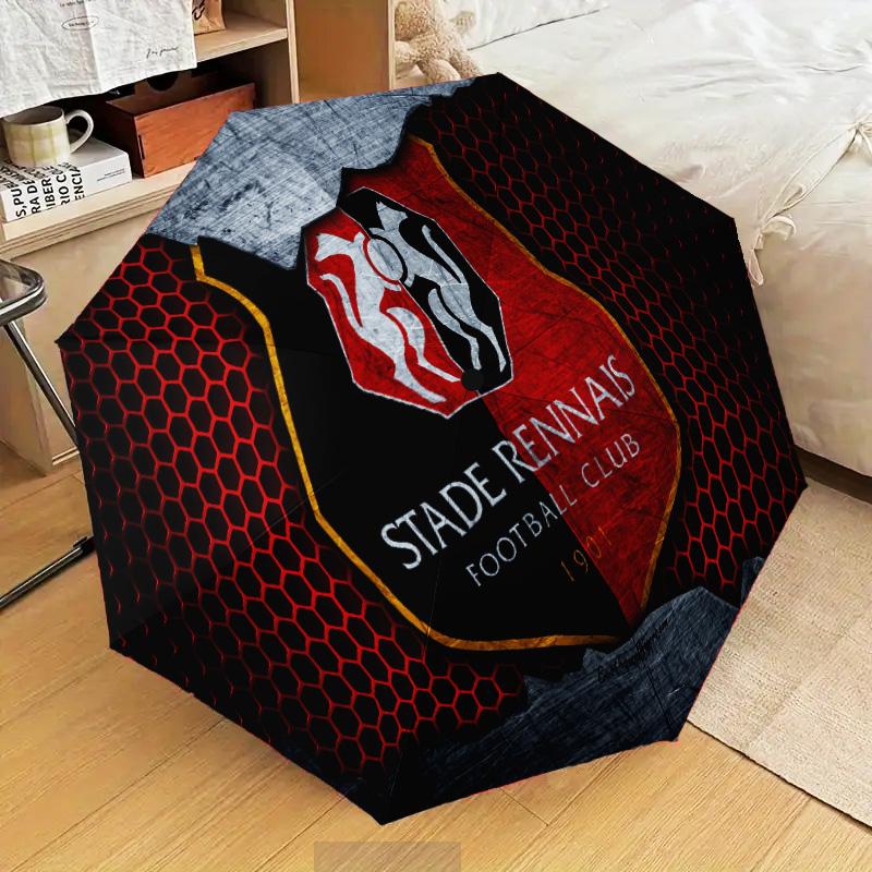 Stade Fc Emblem Automatic Folding Umbrella - 8-Rib Travel Umbrella with Auto Open/Close & Portable Gifts for holidays or birthdays