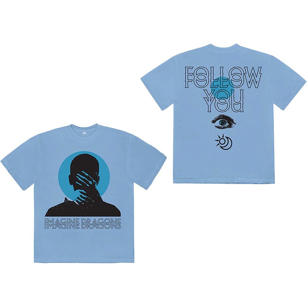Men's Imagine Dragons Follow You (Back Print) Slim Fit T-shirt XX-Large Blue