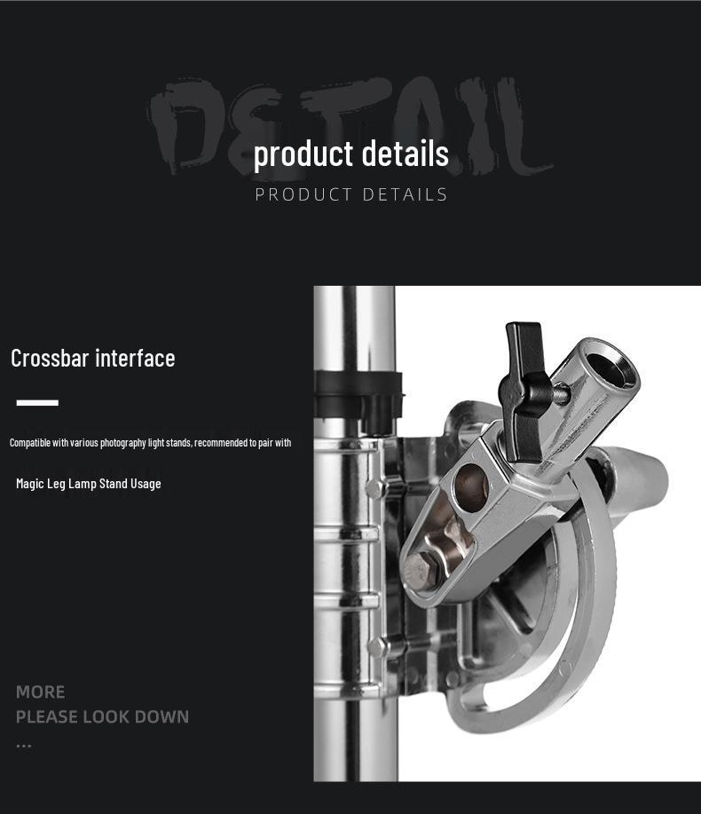 Ambitful Zhijie Magic Leg Thickened Light Stand with 35mm Crossbar and Angled Arm Bracket for Studio