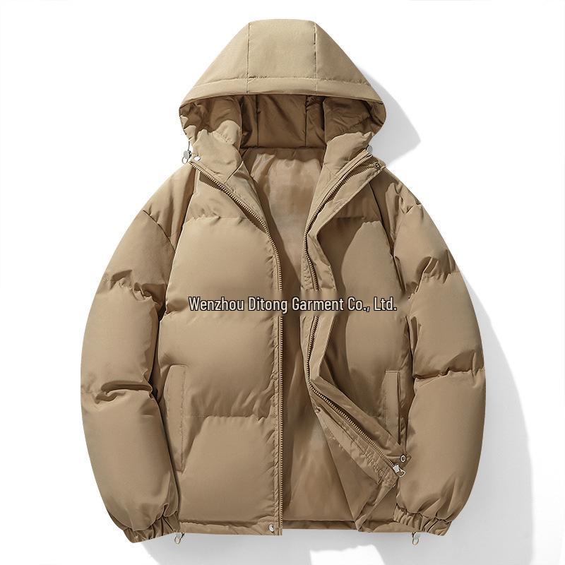Men's Loose Hooded Puffer Jacket - Winter Hong Kong Style, Plus Size