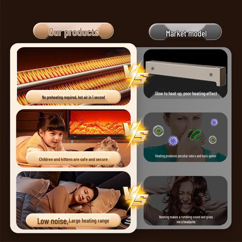 Embedded Electric Fireplace Flame Effect Light
