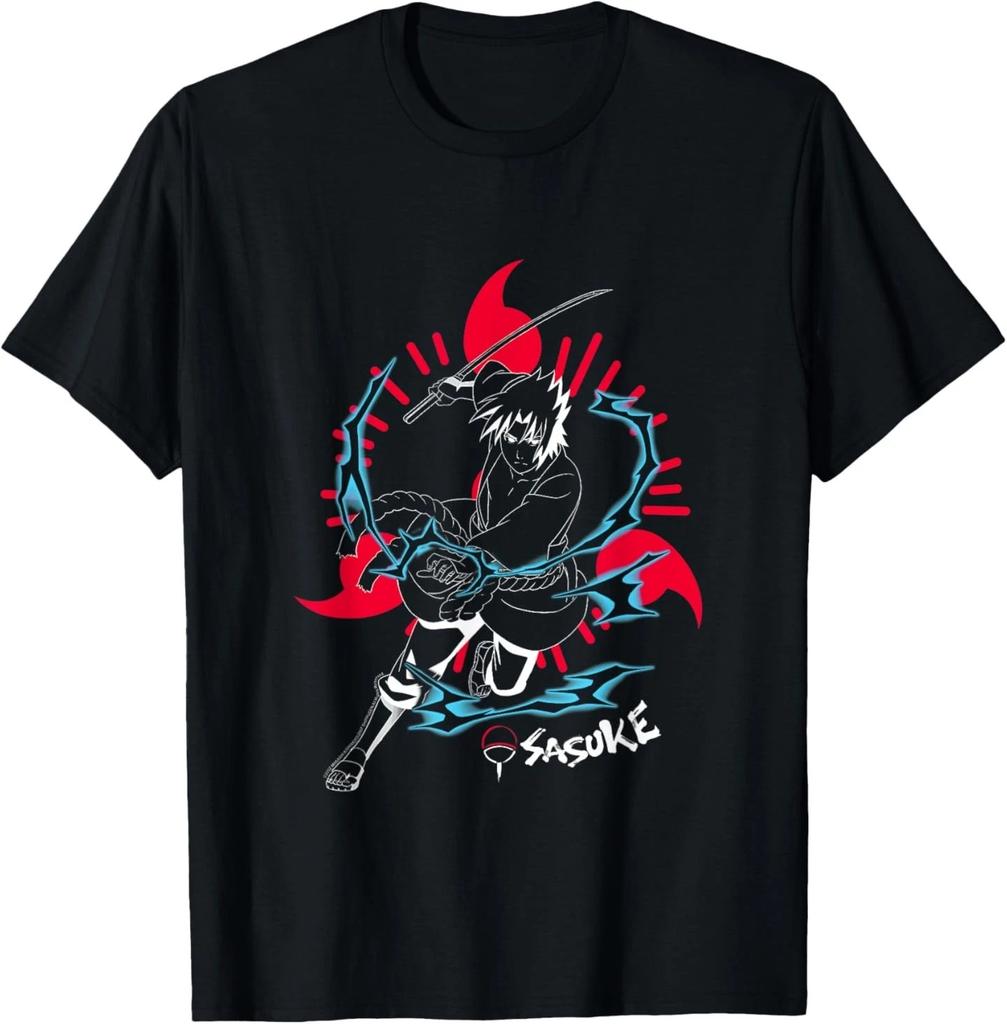 Naruto Shippuden Sasuke Inverted with Sharingan Anime T-Shirt