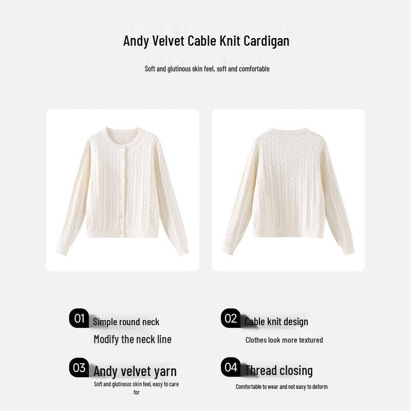 Baleno S&K Women's Cable Knit Cardigan