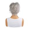 Short Natural Wigs with Bangs Soft Mommy Hair Daily Use Silver White Gray Curly Synthetic Hair Costume Party Wig for Women