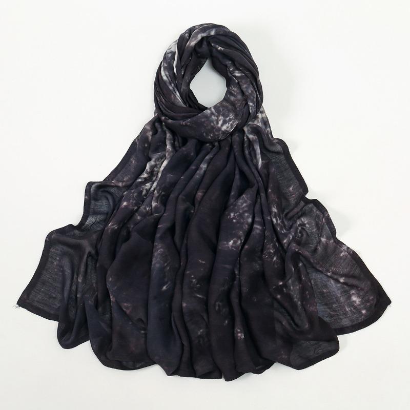 Malaysia and Indonesia hot-selling tie-dye human cotton headscarf popular large size dopamine color matching long towel women