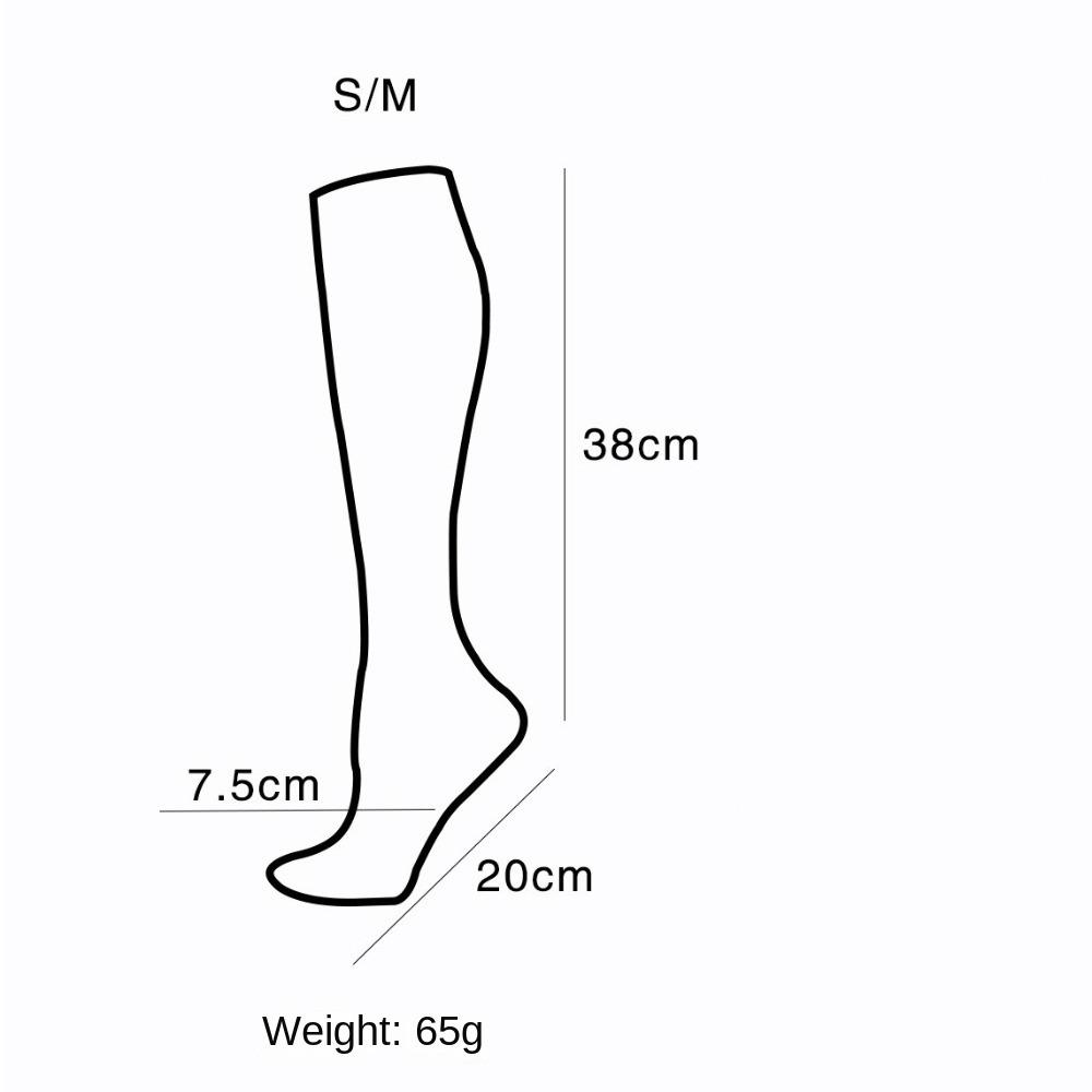 3 Pairs Breathable Compression Socks Soft Nurse Calf Pressure Leg Socks  for Outdoor Sports