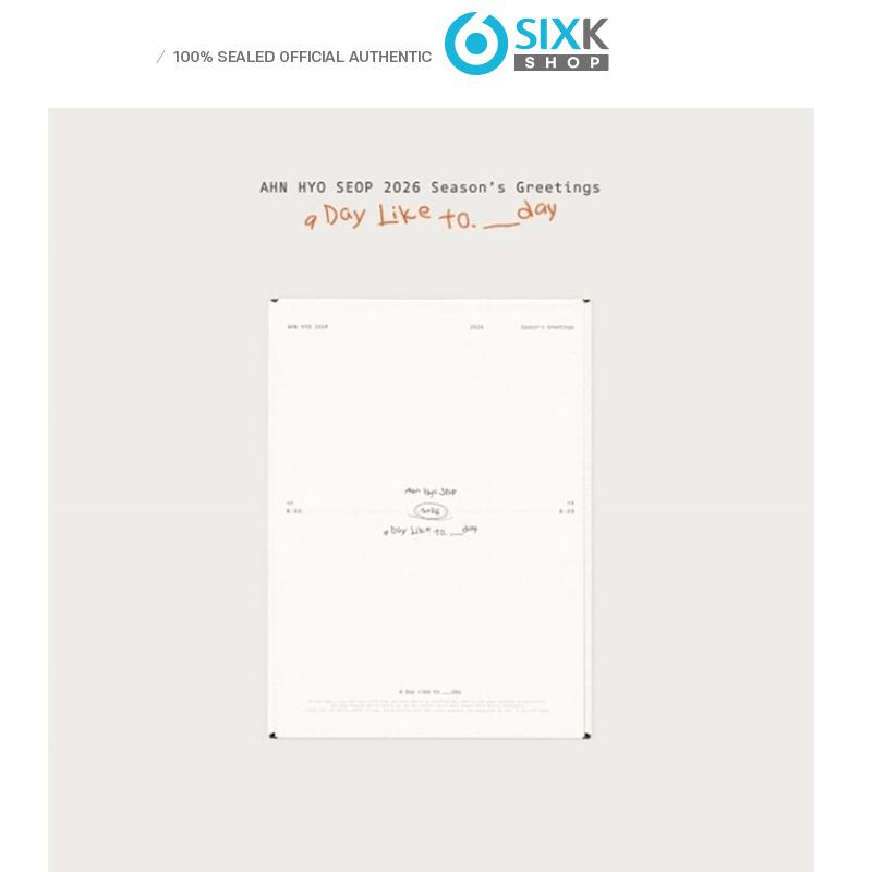 

[Предзаказ] AHN HYO SEOP 2026 Сезонные поздравления [День, похожий на.___день] (Онлайн-преимущество) [NO POB]
