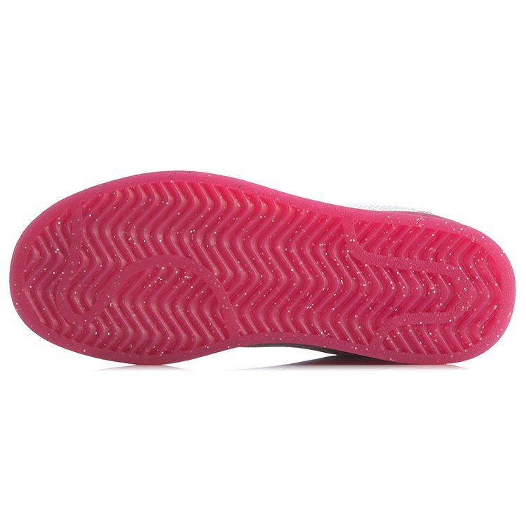 LiNing Color Block Fun Non-Slip Wear-Resistant Lightweight Breathable Low-Top Kids Skate Shoes Kids Sneaker Silver Pink YKCQ176-2