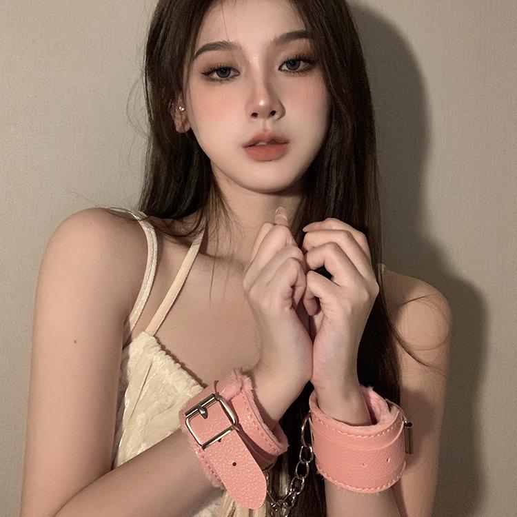 Plush PU Leather Handcuffs & Anklets - Gentle On Skin, Perfect for Cosplay & Photo Props.