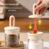 Starfun Telescopic Spoon-Lid Glass Spice Jar Set