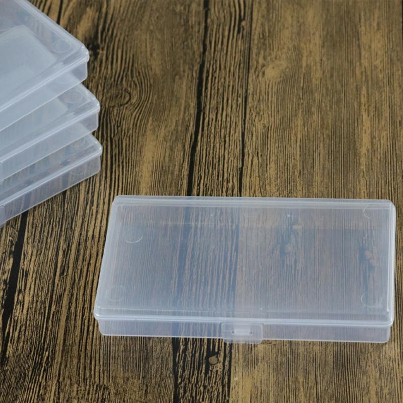^Clear Plastic Transparent With Lid Storage Box Collection Container Case Useful