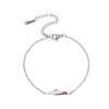 Bracciale in Acciaio Inossidabile a Forma di Mappa con Gocce d'Olio, Doppia Catena, Gioielli Smaltati Colorati
