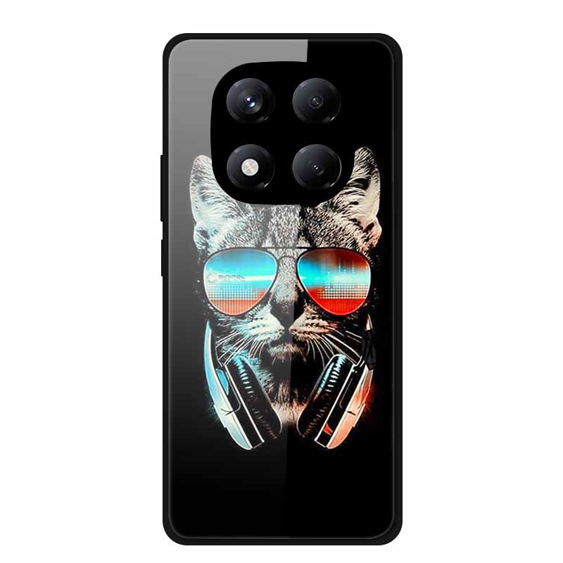 Tempered Glass Phone Case for Redmi Note 14 Pro 4G Cover Lion Wolf Hard Shell for Xiomi Redmi Note14Pro 4G Note 14Pro Cover Cool