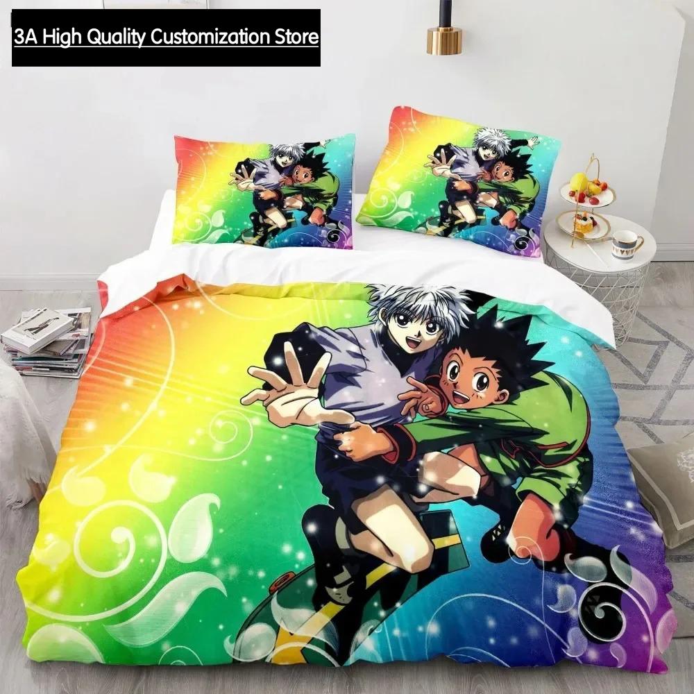 Hunter X Hunter 3D Bedding Set Japanese Anime Twin Queen King Quilt Cover Pillowcases Polyester For Boys Duvet Cover Sets