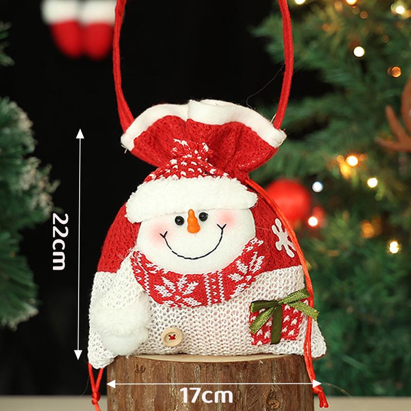 Christmas Gift Bags: Kids' Cartoon Candy & Apple Decor In Santa & Tree Shapes