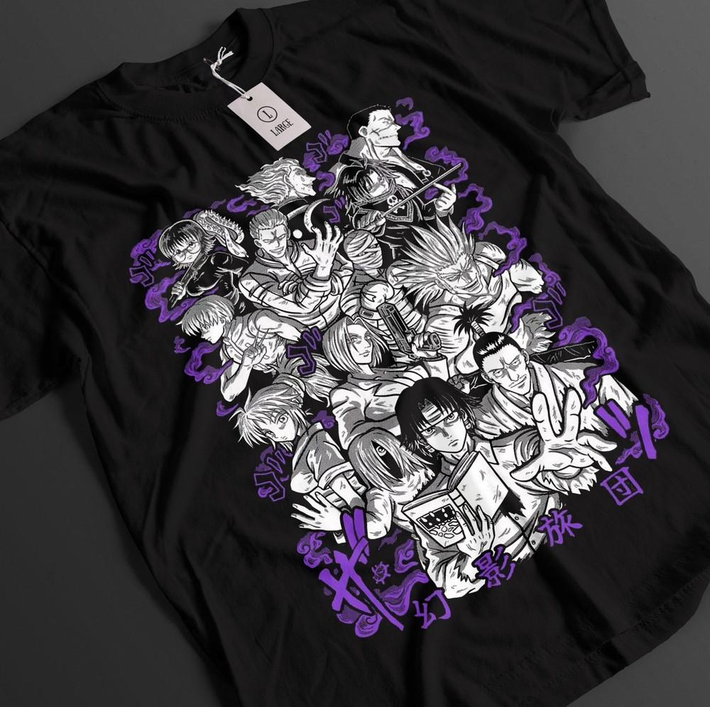 

Hunter x Hunter Shirt Phantom Troupe T-Shirt Chrollo HxH Hisoka Anime Unisex Tee 2XL