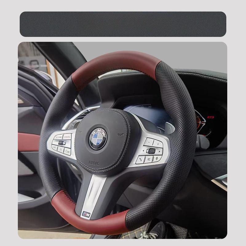 Hand-stitched Black  Leather Car Steering Wheel Cover For BMW M Sport G30 G31 G32 G20 G21 G14 G15 G16 X3 G01 X4 G02 X5