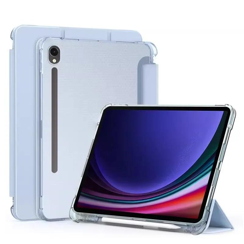 Voor Nieuwe Samsung Galaxy Tab S11 Ultra 14,6 , S10 Lite 10,9 Inch S10 FE S7 S6 Lite A11 A9 8.7 S9 S8 Plus met Penhouder Hoes Tab S10 FE Plus 13.1 blauw