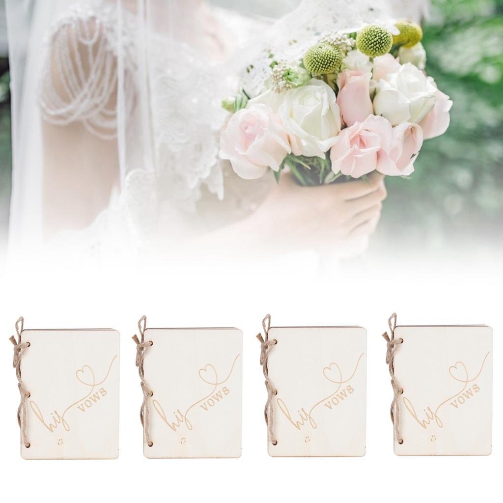 2 Sets Wedding Vow Books Exquisite Gift Card Declaration Booklets Props SuppliesStyle 2