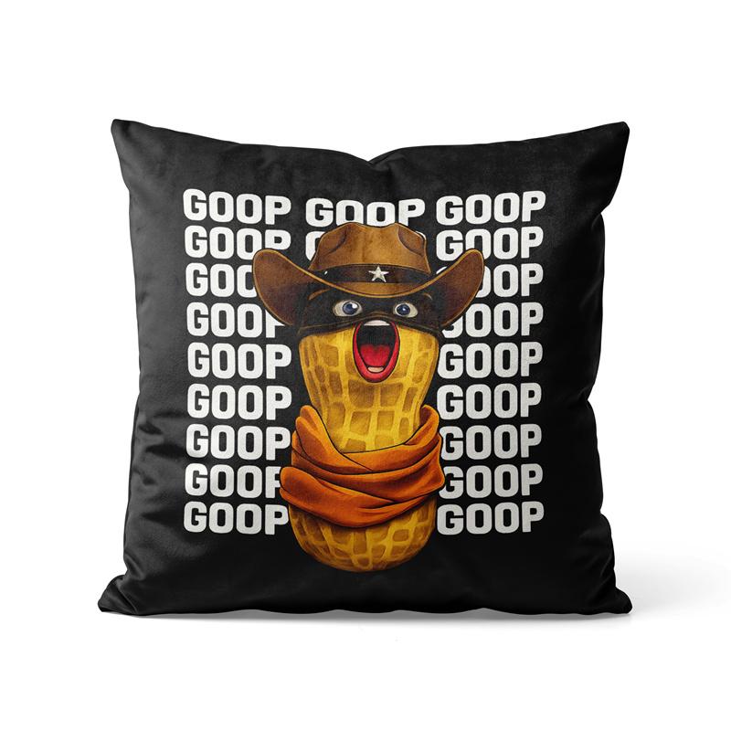 Gaslight Gatekeep Girlboss Burnt Peanut Pillow Cover Live By The Goop Die By The Goop Funny Meme Cowboy Design Cushion Case