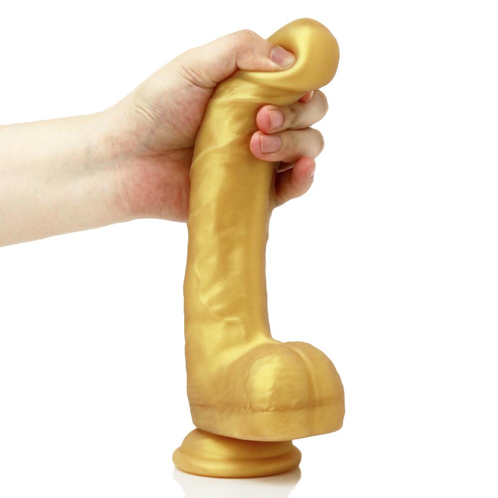 Silica Gel Dildo Realistischer Dildo mit Saugnapf für Anal Großer Penis für Frauen Sexspielzeug Weiblicher Masturbator Sexprodukt für Erwachsene Spielzeug für Erwachsene