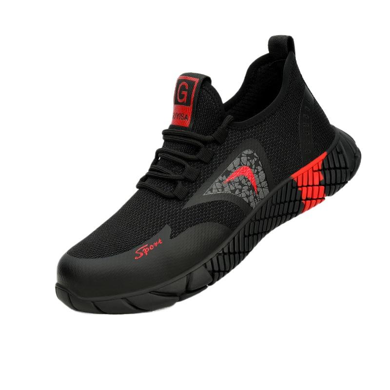 Arbeitsschuhe Herren Bruchsicher und Durchstichfest Fliegengewebt Bequem und Rutschfest Sicherheitsschuhe