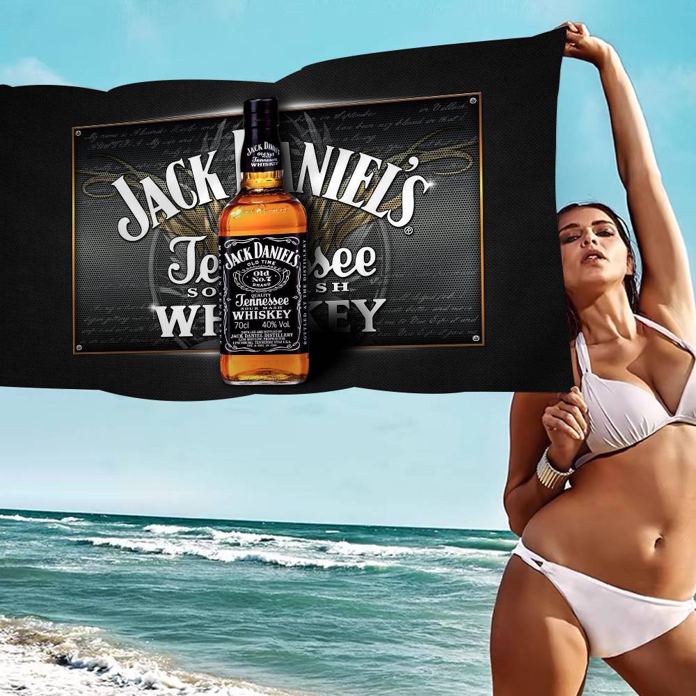 J-Jack D-Daniels Mikrofaser Strandtuch Saugfähig Schnelltrocknend Weich Yoga Schwimmen Resort Bergsteigen Handtuch
