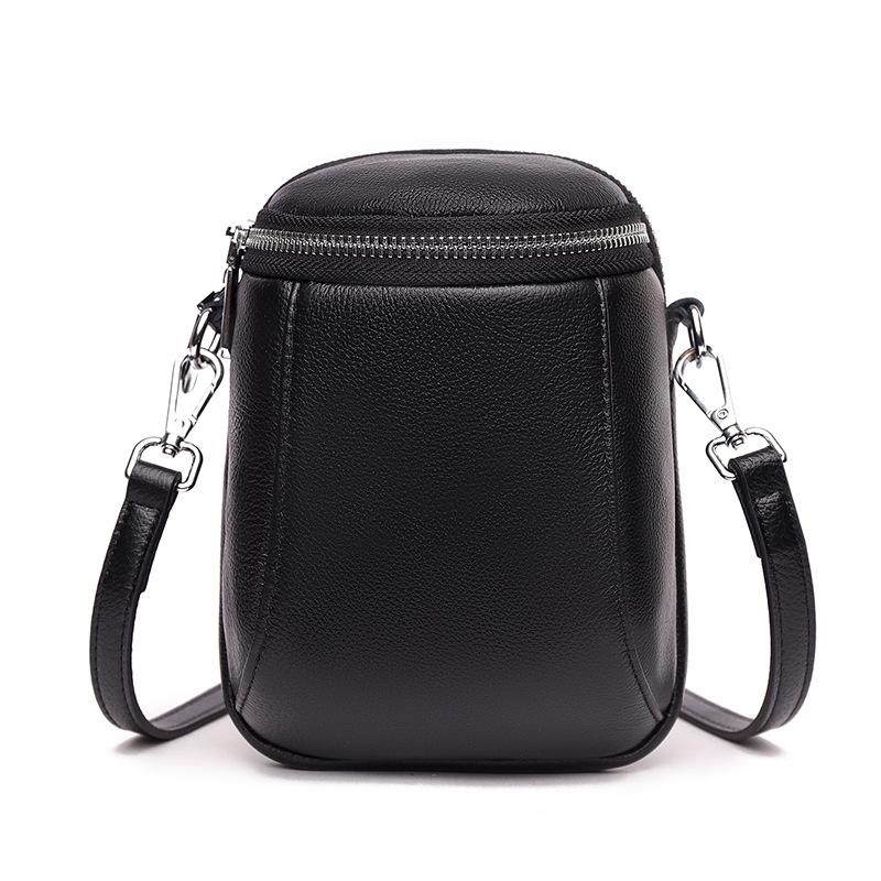 Genuine Leather First Layer Cowhide Mobile Phone Bag Fashionable And Simple Shoulder Crossbody Preferred Soft Women'S Bag