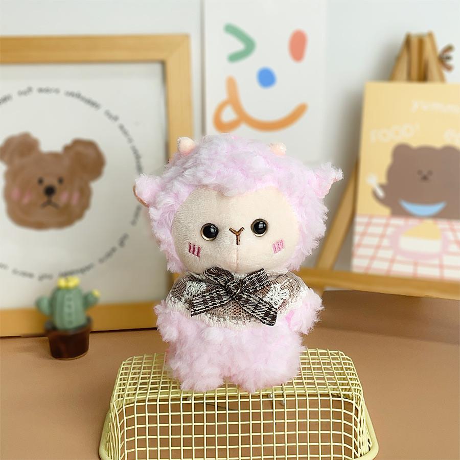 Cute Lamb Plush Keychain With Lace Shawl For Bag Decoration And Collectible Gift