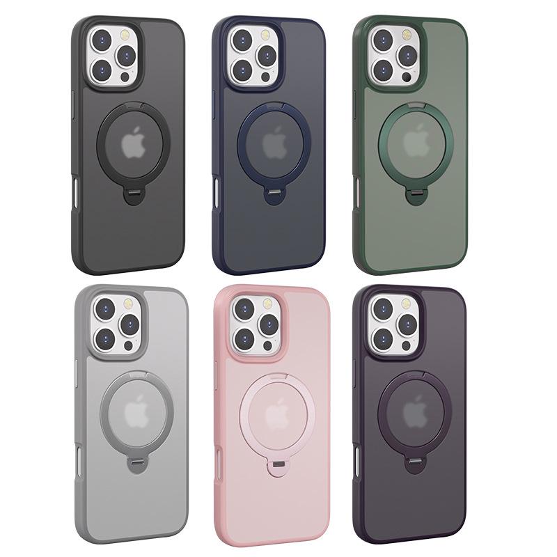 iPhone 16 Pro Max Rotating Magnetic Protective Case with 360° Bracket