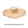 Elegant Raffia Sun Hat With Adjustable Size And Breathable Open Weaving For Beach Vacation Outdoor Activity Travel Gear