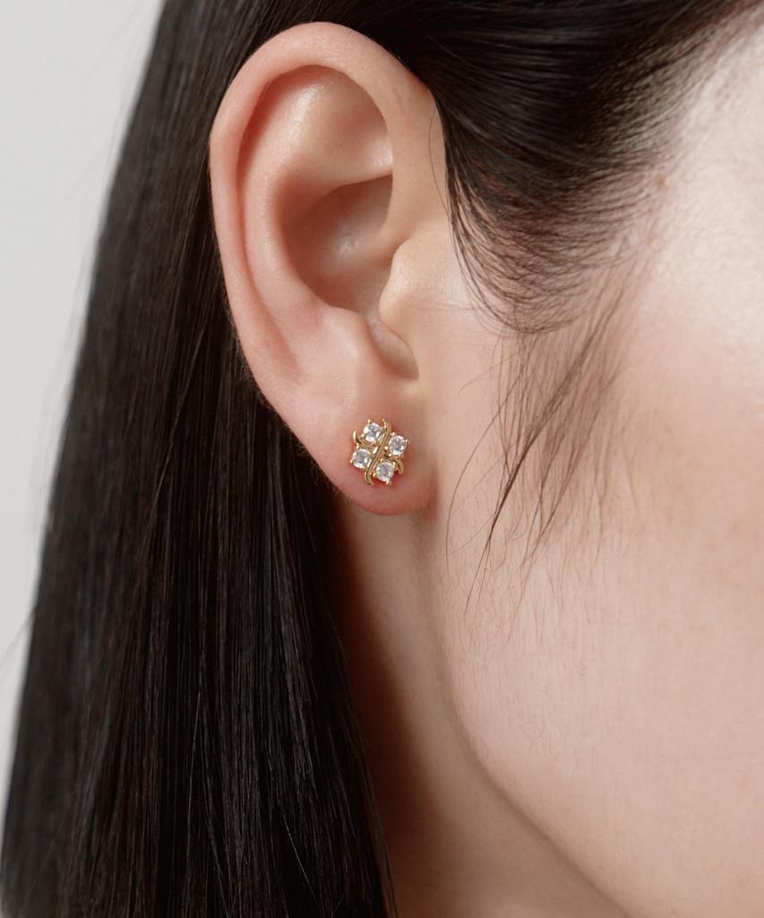 Novice Tokyo Cross Cz Pierce / Gold