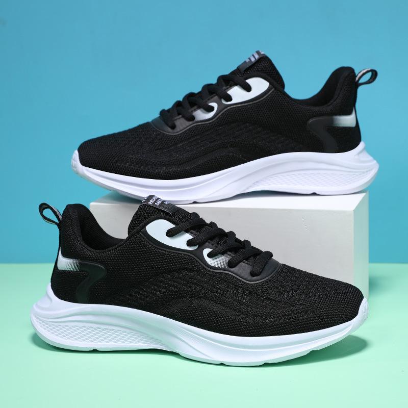 Sports and Casual Shoes for Women In Spring New Style Mesh Flying Mom Shoes Foreign Trade Large Size Women's Sports Shoes Running Shoes