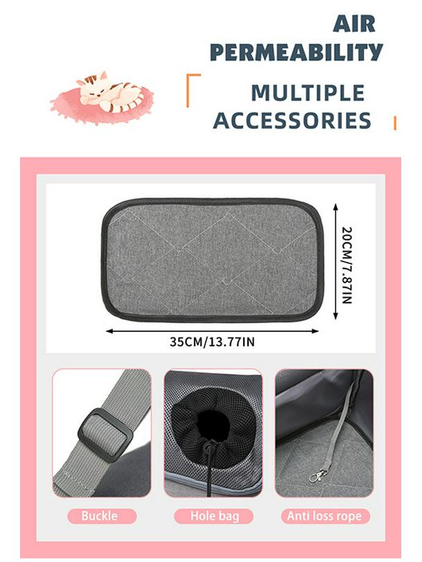 Ultralight Breathable Mesh Pet Crossbody Bag for Puppies and Kittens - Convenient and Comfortable Outing Bag.