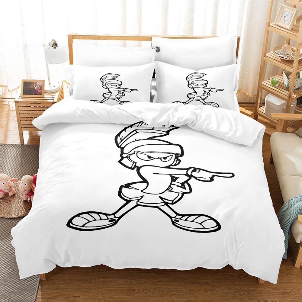 Fashion 3D Print Anime Marvin The Martian Bedding Set Single Twin Full Queen King Size Bed Set Adult Kid Bedroom Duvetcover Sets