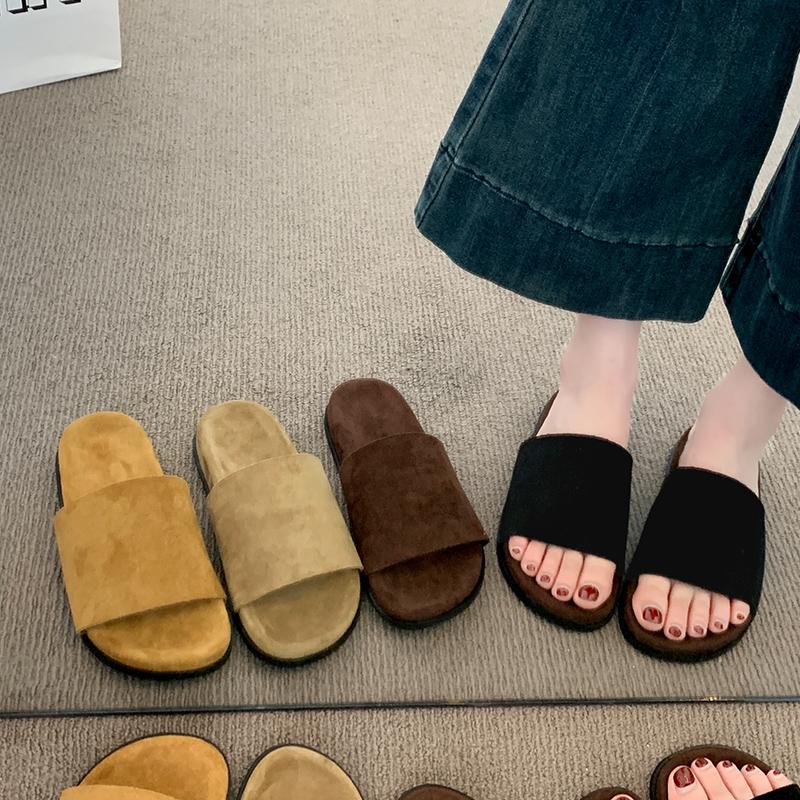 Fashion New Style Luxury Summer Slippers Women Fashion Handmade Retro Thick Soles Non-slip Slides Woman Outside Casual Platform Shoes