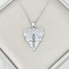 Heart Angel Wing Shaped For Women Pendant Necklace, Exquisite Able Versatile Banquet Party Daily Wear Jewelry
