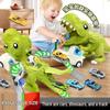 Dinosaur Track & Ejection Toy Car Set for Kids Ages 3-6 - Educational Tyrannosaurus Rex Alloy Toy
