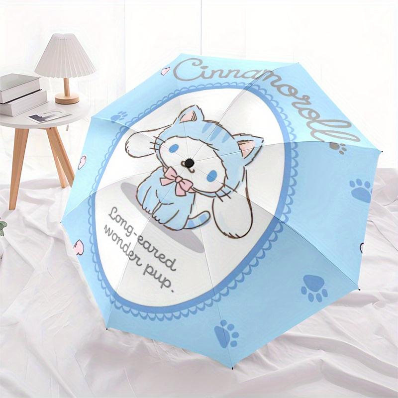 1pc Cat Decoration Cinnamoroll Theme Automatic Opening and Closing Folding - A Good Choice for Gifts, Fashionable and Convenient Umbrella With Cute Ca