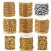 1 Meter Gold Edelstahl Kette Mehrere Stile Stern Dickes Kabel Panzerketten für Halskette Armband Schmuckherstellung DIY Kein Verblassen