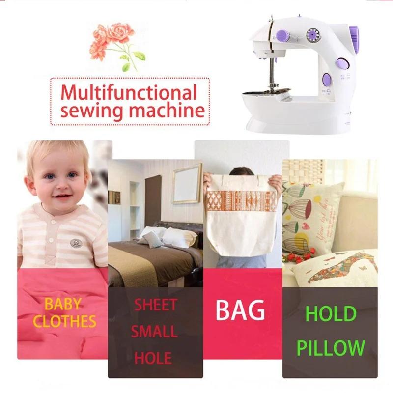 New Multifunction Electric Mini Sewing Machine Send Power Household Desktop With Led