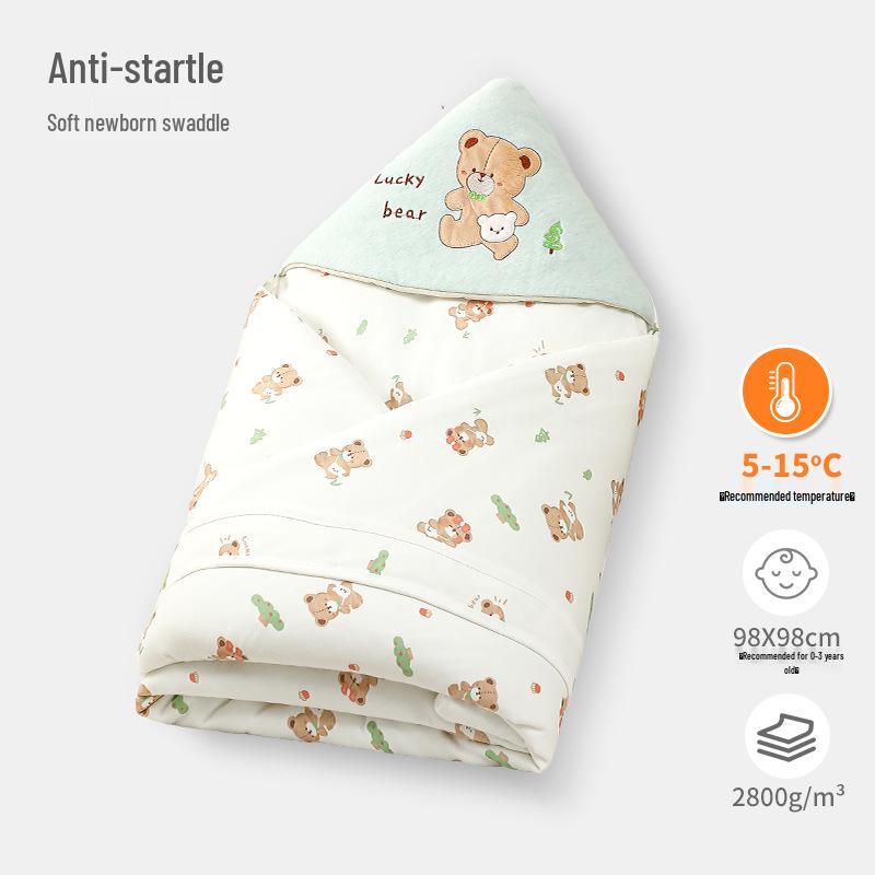 Thickened Cotton Swaddle Blanket for Newborns - Cozy Outdoor & Delivery Room Use