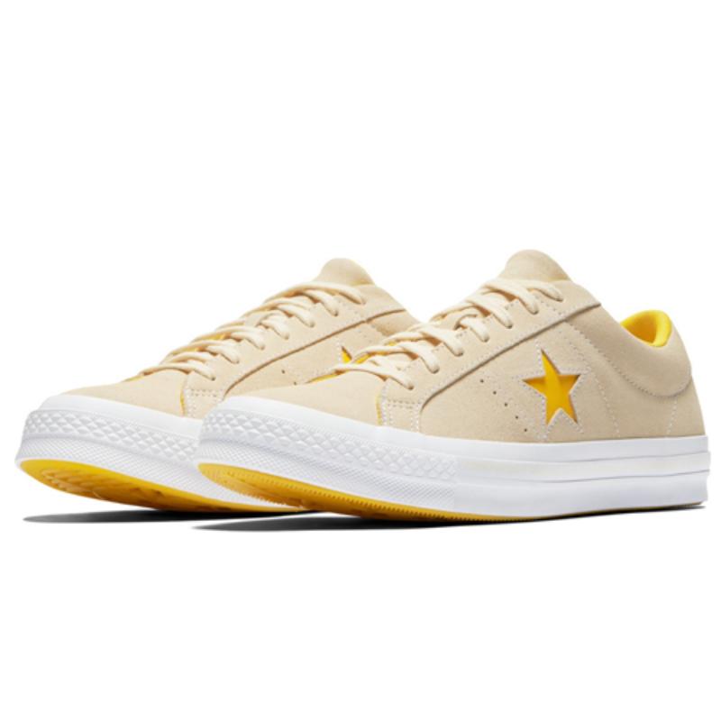 Converse One Star Series O Low Top Canvas Shoes Unisex Light Brown Yellow